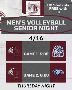D-B Men's Volleyball Senior Night 
